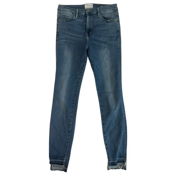 Frame Le High Rise Skinny Jeans Size 29 Medium Wash - Picture 2 of 13